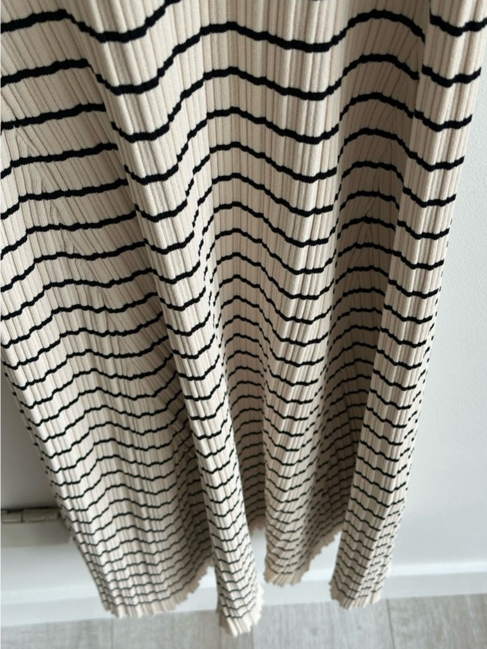 DISSH Billie Butter Stripe Ribbed Knit Maxi Dress Size L - Picture 15 of 16
